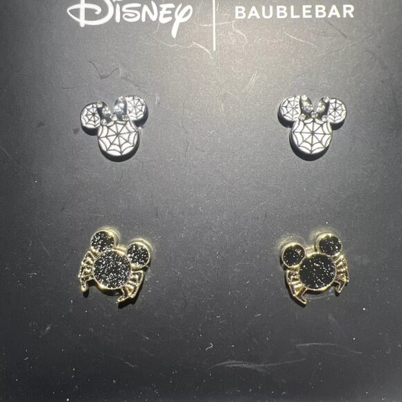 BaubleBar Jewelry - Baublebar x Disney Mickey Mouse Spider Web Stud Earrings - NIB